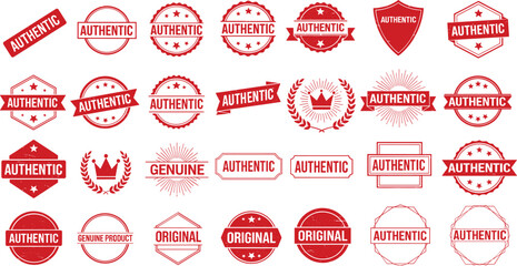 Collection of authentic and original stamp logos