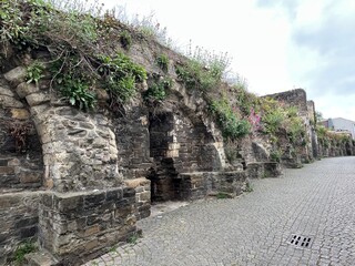A very old stone wall