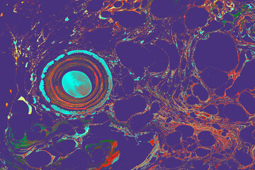 Abstract Ebru Marbling Texture Background