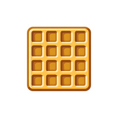 Simple square waffle illustration on white background