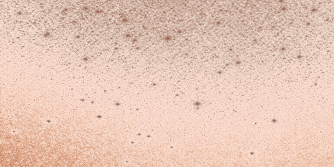 Aged brown paper texture with a blank grunge pattern and rough cardboard surface creates an empty beige backdrop for a vintage design page