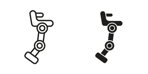 Exoskeleton icon for website, thin line icons. vector logo design