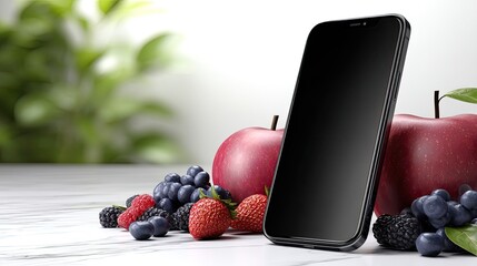 Bright green vegetables and a smartphone are set on a countertop, showcasing an inspiring meal prep scene in a kitchen