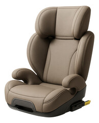 ISOFIX car seat featuring a textured grip handle and smooth fabric design.
