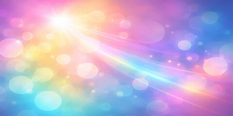 Abstract colorful background with bright blue bokeh lights and glowing glitter circles creates a shiny defocused holiday decoration pattern for a vector wallpaper illustration effect