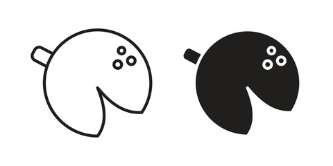 Fortune cookie icon for website, thin line icons. vector logo design