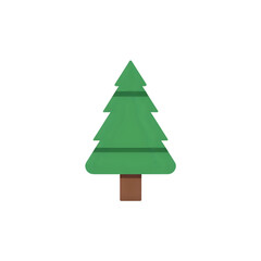 Fototapeta premium Flat Design Christmas Fir Tree