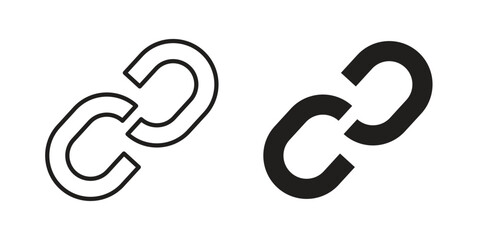 Link icon for website, thin line icons. vector logo design