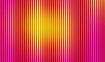 Vibrant vertical ribbed background features a striking gradient transition from bright yellow at the center to deep magenta pink on the edges creating dynamic visual texture