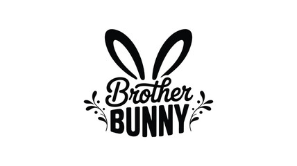Obraz premium Brother Bunny bunny ears design with floral elements