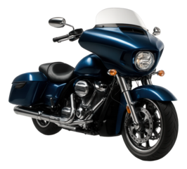 Touring motorcycle featuring a spacious front fairing and built-in headlight system.