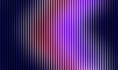 Abstract vertical blinds background featuring a vibrant gradient transition from deep blue through magenta to bright purple light creating a modern digital texture