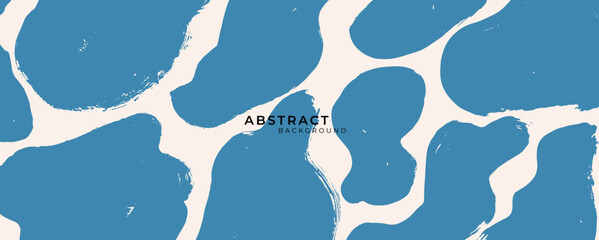 Abstract blue hand drawn brush strokes. Brush stroke and texture. Abstract ink brush stroke background. Minimalist background for banner, poster, cover, brochure, flyer, website