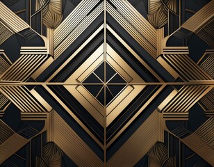 geometric patterns streamlined shapes luxury design roaring twenties polished surface elegance monochrome palette stylish