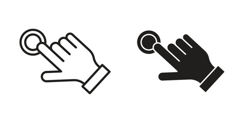 Obraz premium Self service icon for website, thin line icons. vector logo design