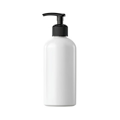 Fototapeta premium White Bottle With Pump Top for Liquid Soap or Lotion on a Clean Background