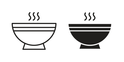 Stew icon for website, thin line icons. vector logo design