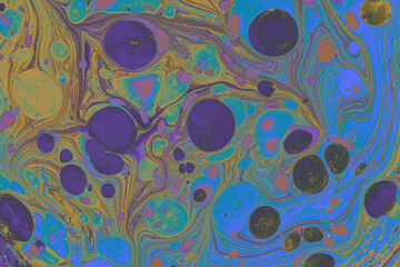 Abstract Ebru Marbling Texture Background