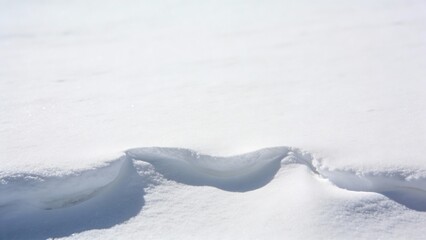 Soft snowdrifts forming gentle waves in a peaceful winter landscape  