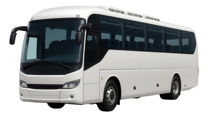 Spacious high-roof express bus with individual air vents for comfort.