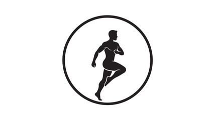 Athlete Running Fitness and Active Lifestyle Vector Icon