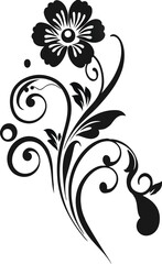 black and white floral background