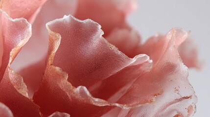 Translucent, layered, wavy, light pink texture, organic, abstract, soft focus