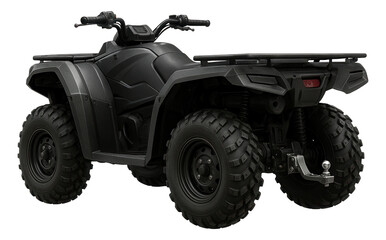Fototapeta premium ATV featuring a rear tow hitch and sturdy cargo platform.