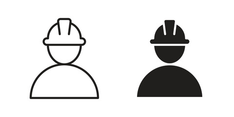 Construction icons. Minimal logo design element, vector illustration.