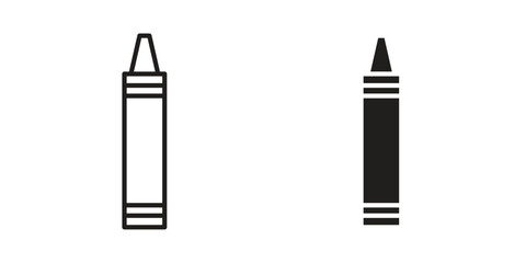 Crayon icons. Minimal logo design element, vector illustration.