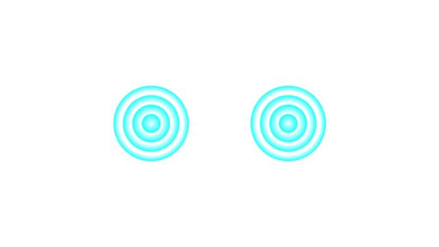 Blue radio station signal. Sound wave background. Circle spin vector background