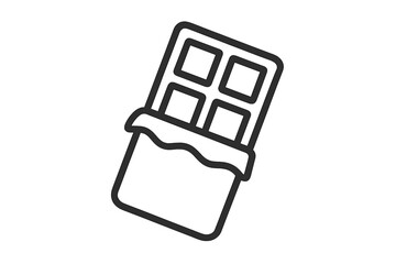 Chocolate bar icon on a grey background