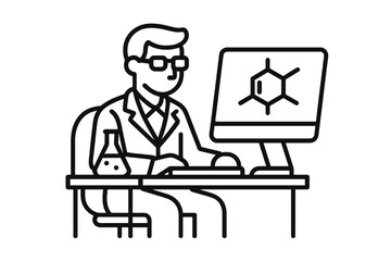 Scientist Working on Chemical Research