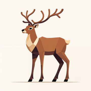 Christmas reindeer illustration isolated on white