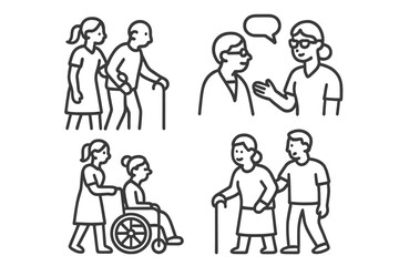 Senior Care and Support Icons