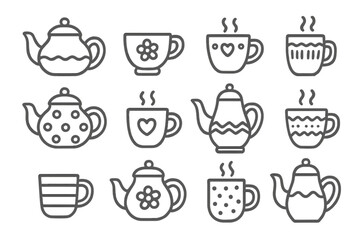 Tea and Coffee Set Icons