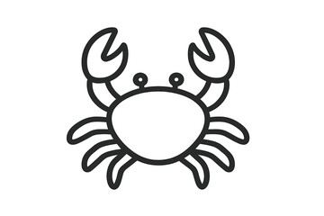 Obraz premium Minimalist crab outline on a gray background