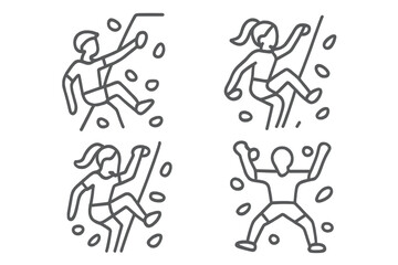 Rock climbing icon set © icon_art