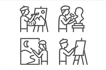 Artists Creating Different Forms of Art