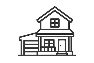 Naklejka premium House and Garage Icon