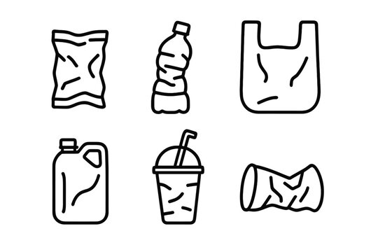 Recycling Icons - Plastic Waste