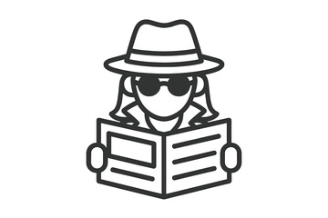 Anonymous person reading a newspaper