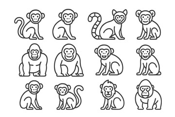 Collection of Monkey Icons