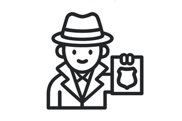 Detective with badge icon