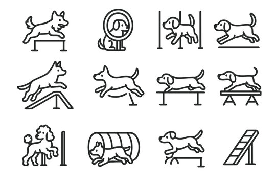 Dog Agility Icons