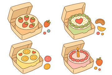 Cute Cakes in Boxes