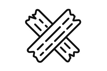 Fototapeta premium Crossed Ticket Stub Icon