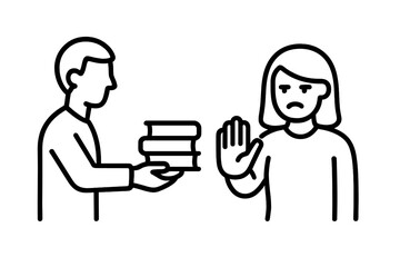 Person Refusing to Accept Books