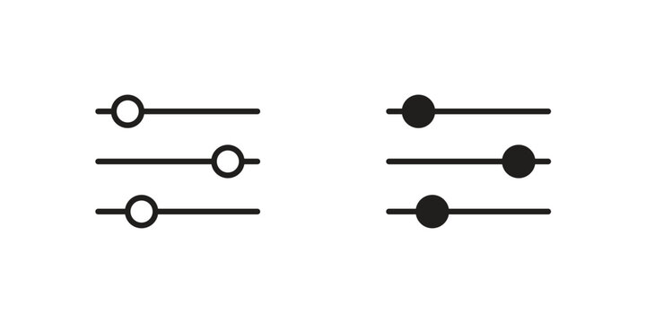 Filter Control icons. Minimal logo design element, vector illustration.