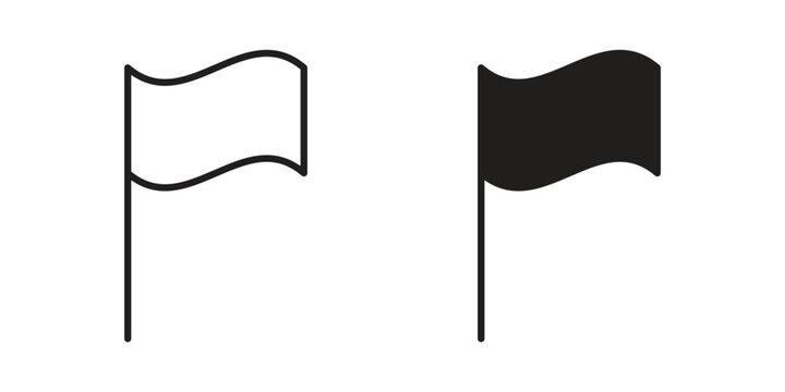 Flag icons. Minimal logo design element, vector illustration.